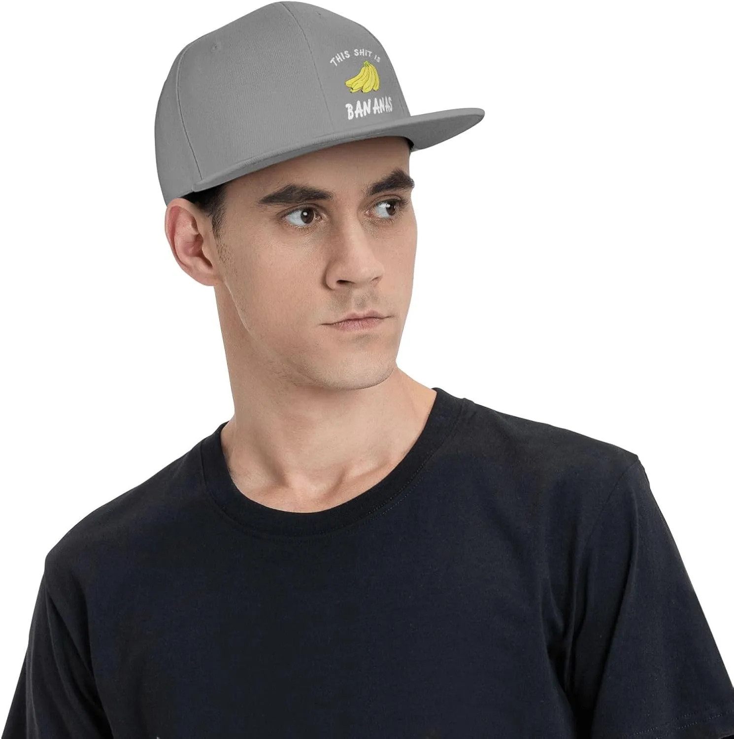 This Shit is Bananas Flat Bill Baseball Cap Funny Snapback Hat Hip Hop Adjustable Dad Trucker Hats