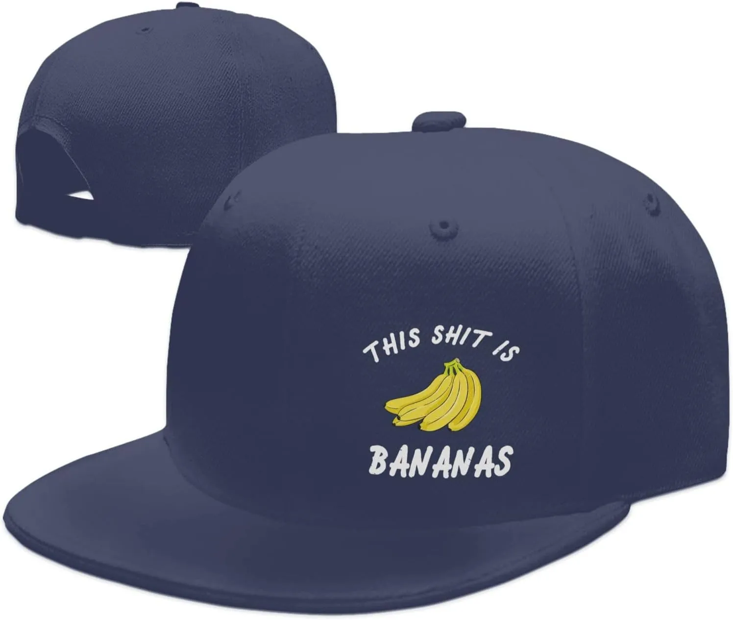 This Shit is Bananas Flat Bill Baseball Cap Funny Snapback Hat Hip Hop Adjustable Dad Trucker Hats
