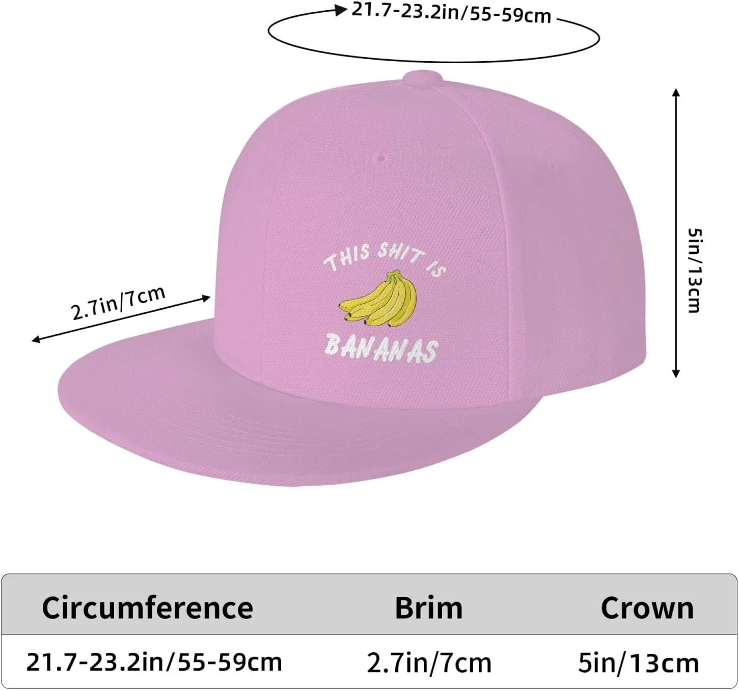 This Shit is Bananas Flat Bill Baseball Cap Funny Snapback Hat Hip Hop Adjustable Dad Trucker Hats