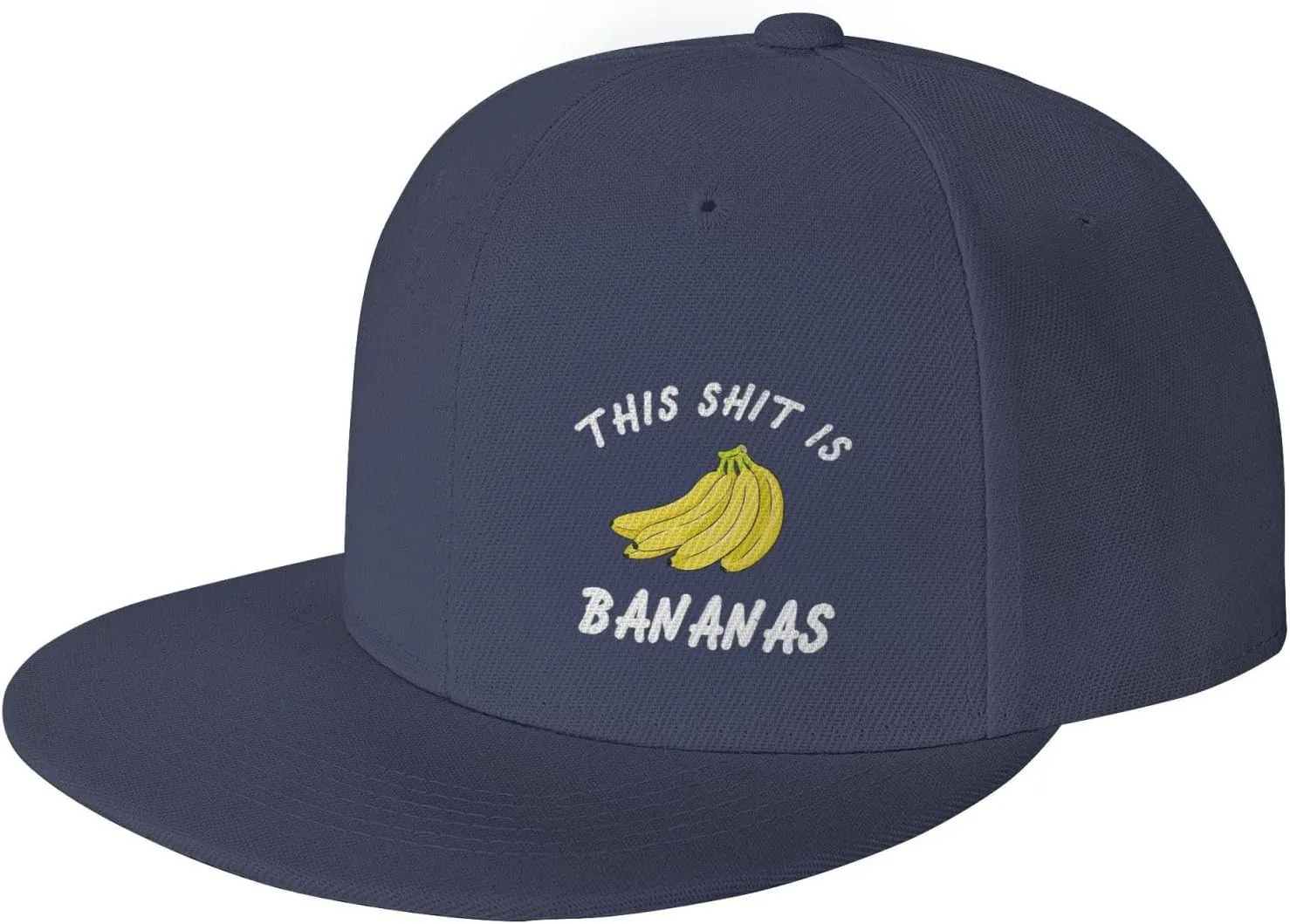 This Shit is Bananas Flat Bill Baseball Cap Funny Snapback Hat Hip Hop Adjustable Dad Trucker Hats
