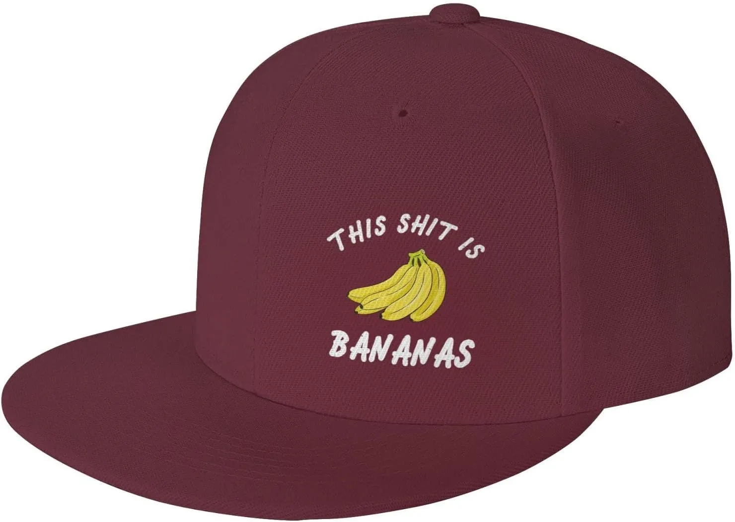 This Shit is Bananas Flat Bill Baseball Cap Funny Snapback Hat Hip Hop Adjustable Dad Trucker Hats