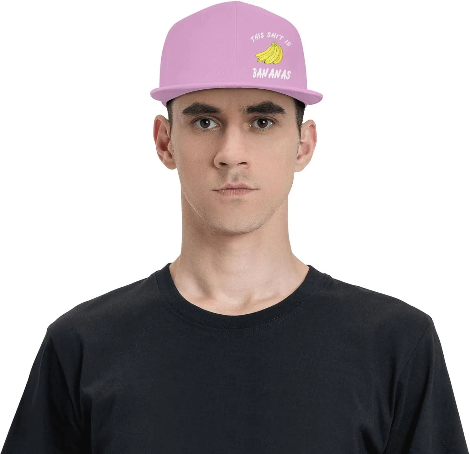 This Shit is Bananas Flat Bill Baseball Cap Funny Snapback Hat Hip Hop Adjustable Dad Trucker Hats