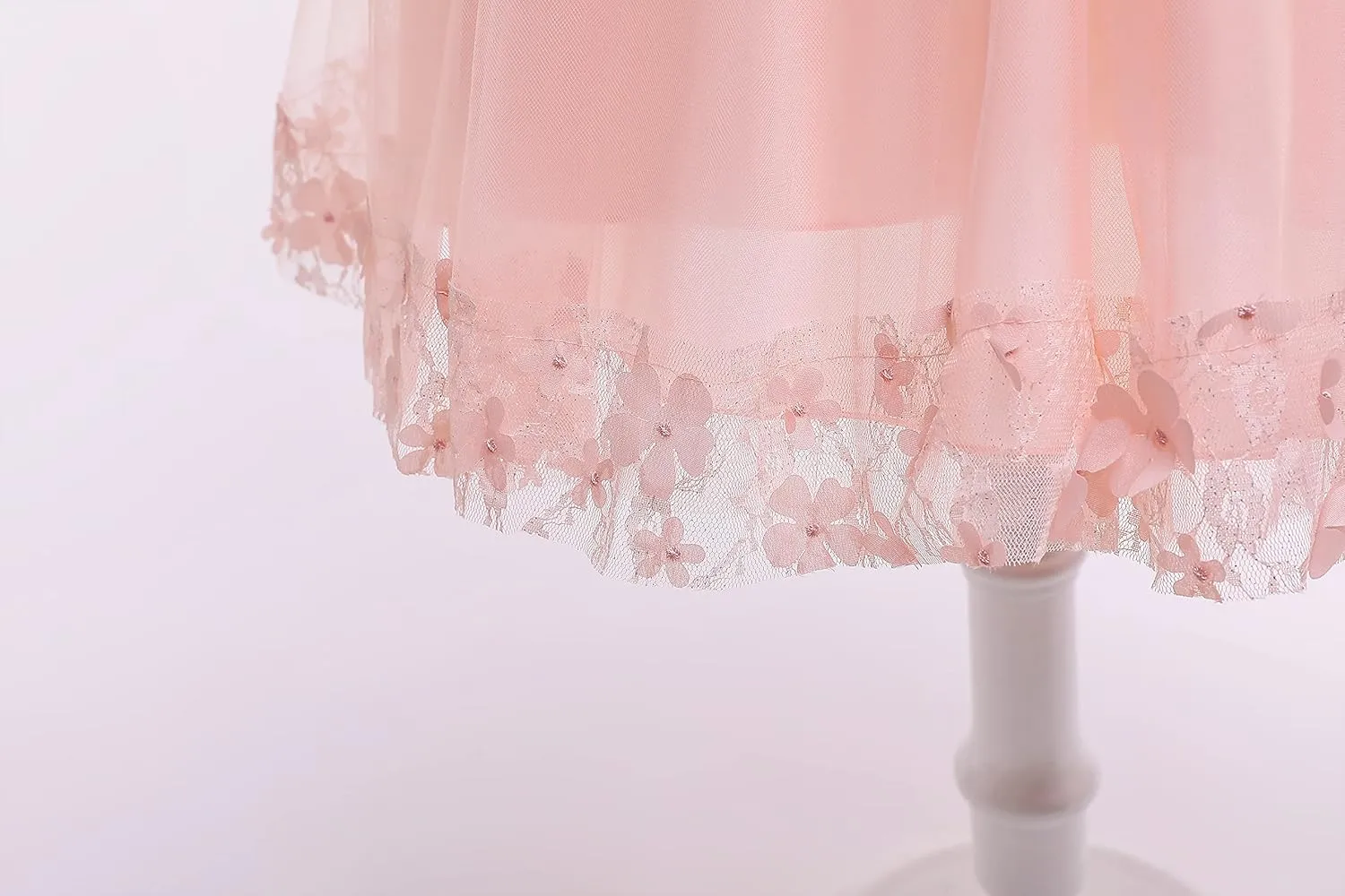Weileenice Holiday Big/Little Girl Flower Lace A-line Wedding Party Dresses Kids Pageant Birthday Formal Dress