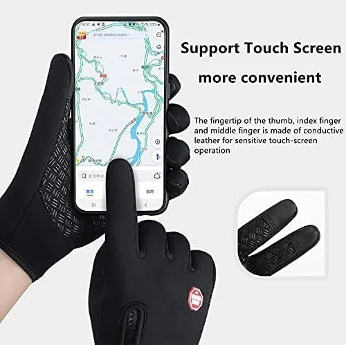 Winter Gloves,Winter Warm Gloves,Comfortable Warm Gloves,Winter Touchscreen Waterproof Gloves,Anti Slip Touchscreen Gloves,Windproof Cycling Gloves