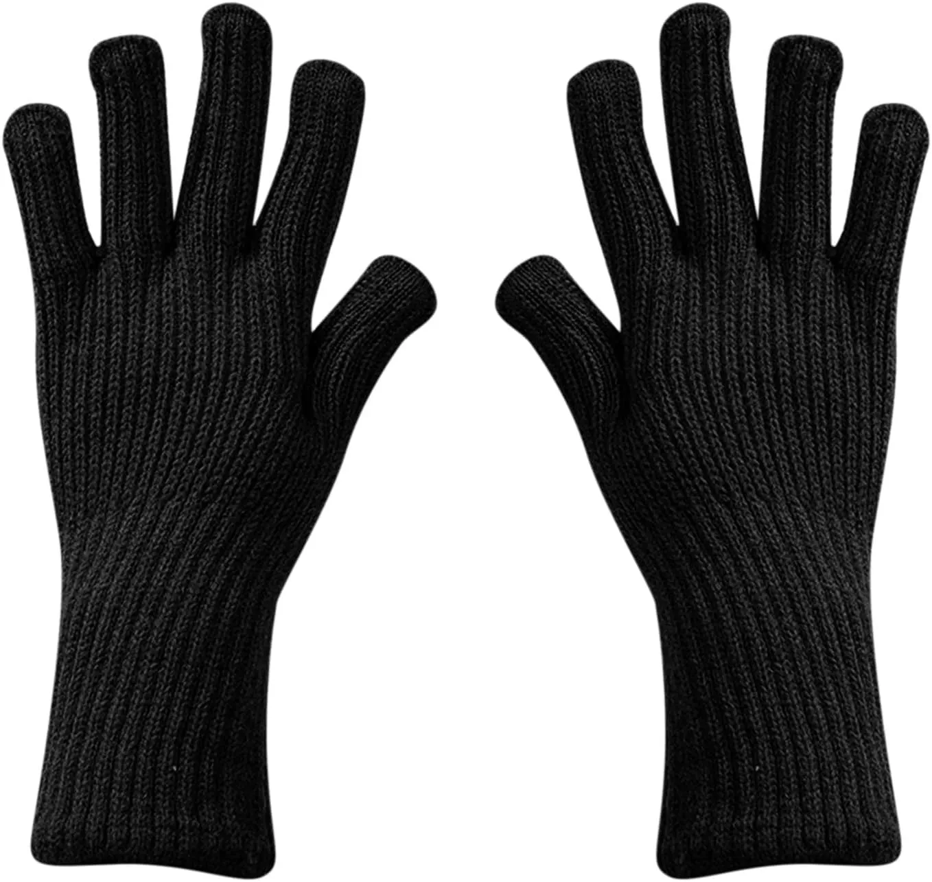 Winter Touchscreen Gloves Warm Knit with Touchscreen Fingers Texting Thermal Glove for Women Elastic Cuff
