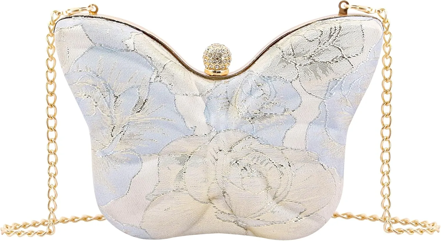 Womens Exquisite Butterfly Evening Bag Embroidery Floral Clutch Purse Party Wedding Prom Handbag Shoulder Bag