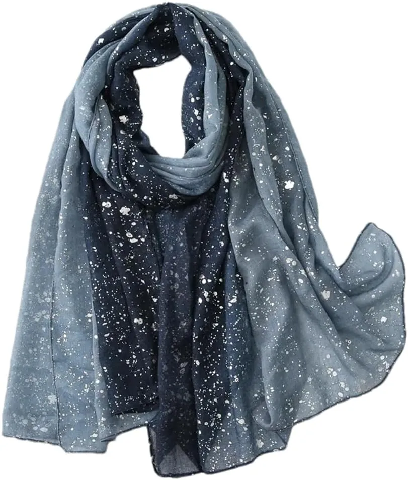 Womens Glitter Shiny Dot Shawl Scarf Lady Wrap Gradient Muslim Hijab 180 * 90cm Shawls