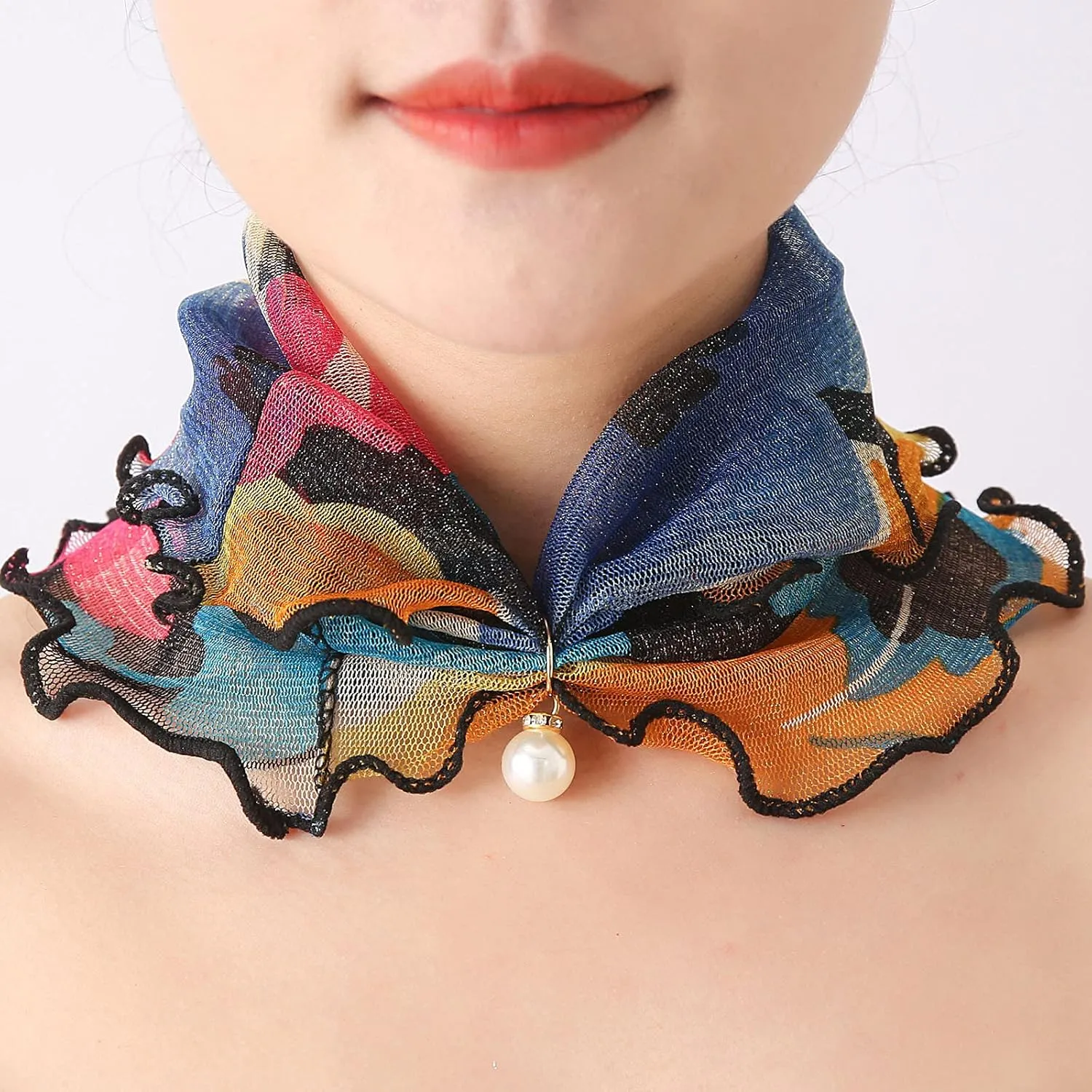 Women's Neck Sun Scarf Spring Proof Headband Summer Thin Scarf Hamburg Scarf (Color : A, Size : One Size)