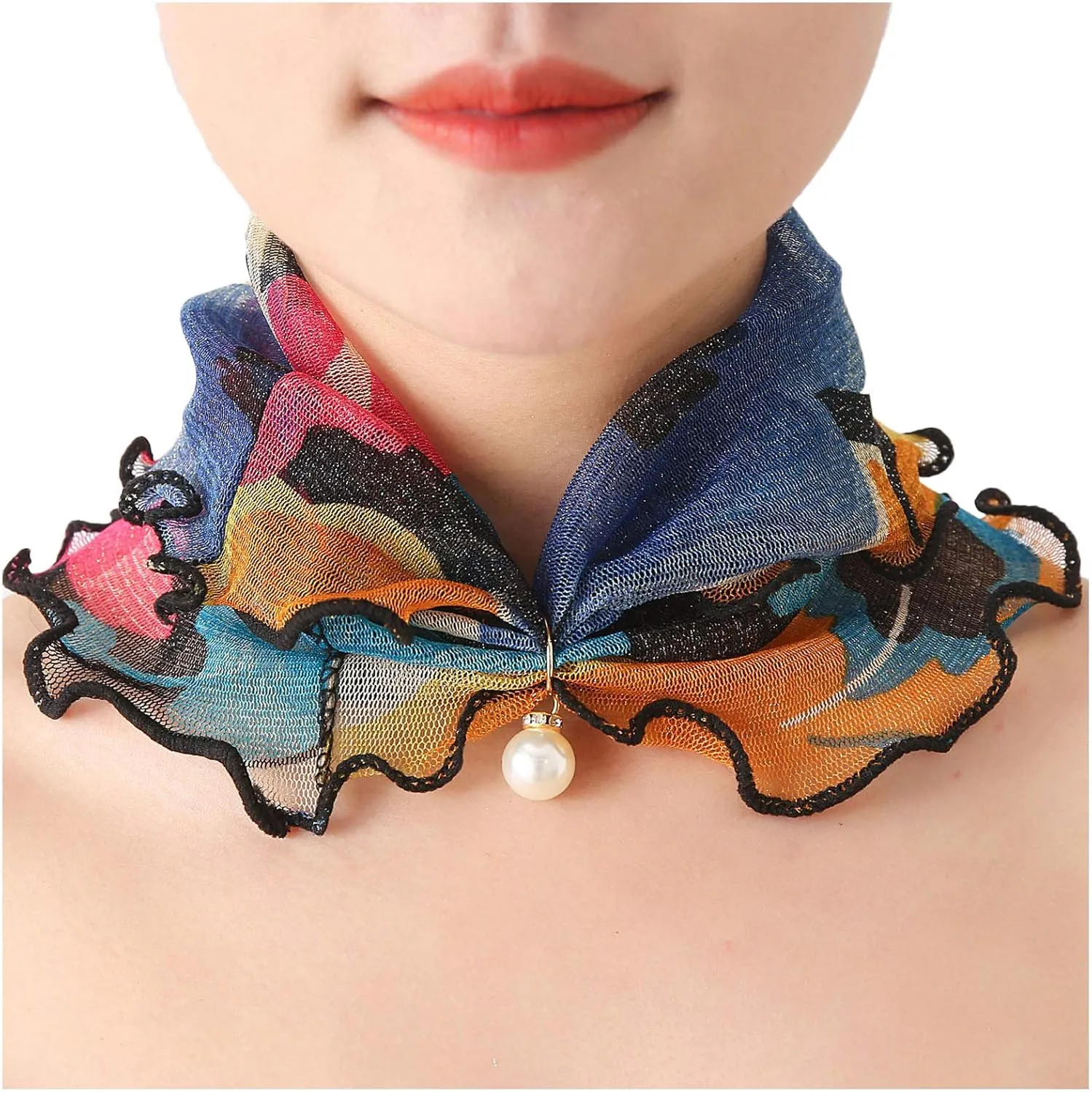 Women's Neck Sun Scarf Spring Proof Headband Summer Thin Scarf Hamburg Scarf (Color : A, Size : One Size)