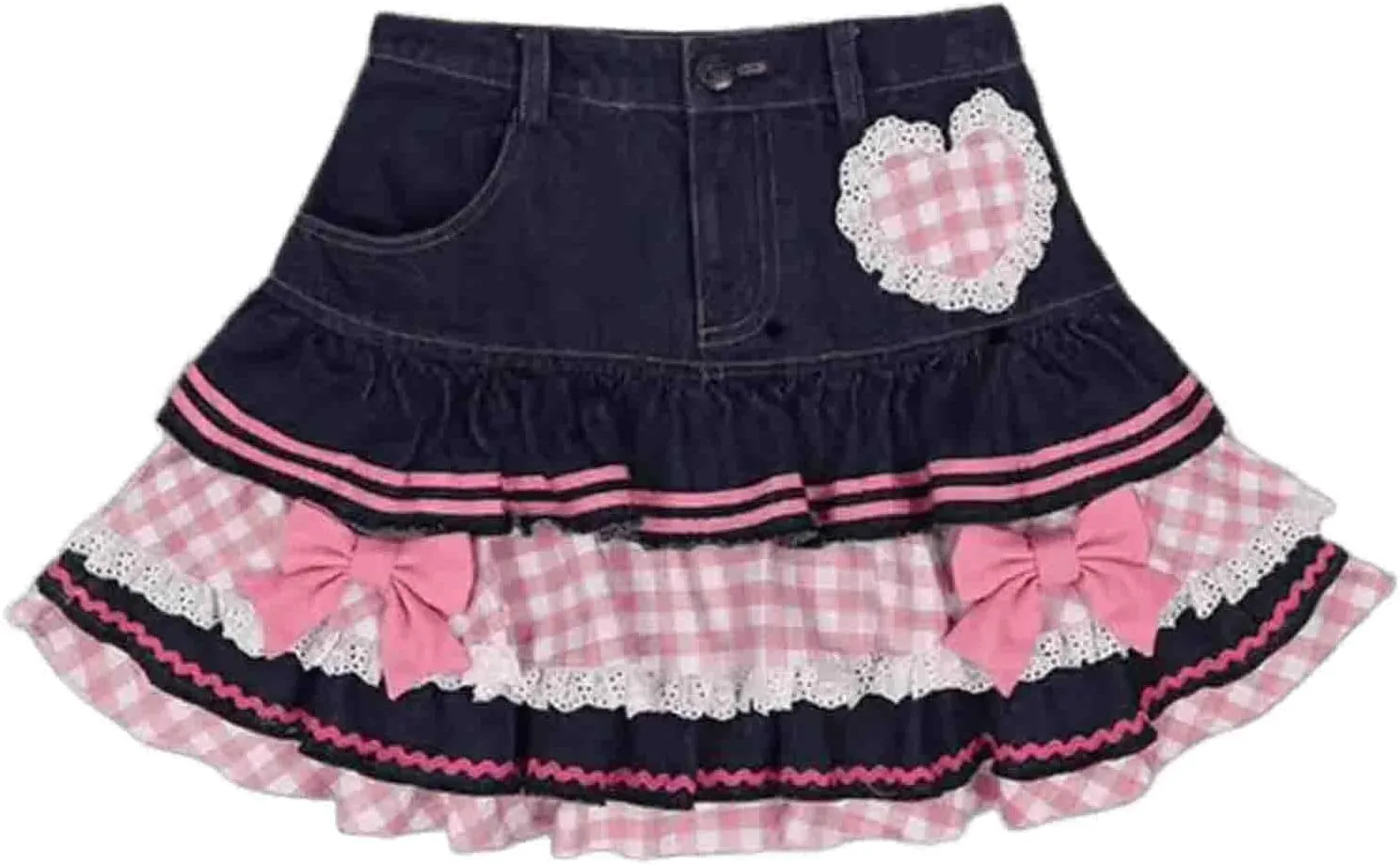 Y2K Mini Skirt, Women's Mini Slim fit Short Skirt, Women's Trumpet Pleated Mini Denim Skirt Cake Mini Skirts