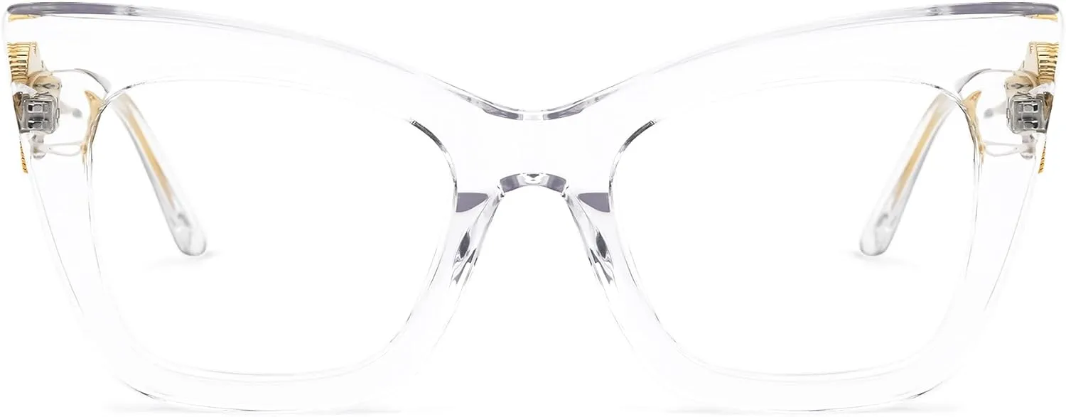 Zeelool Stylish Cat Eye Glasses Frame for Women with Non-prescription Clear Lens Cagle ZJGX143665
