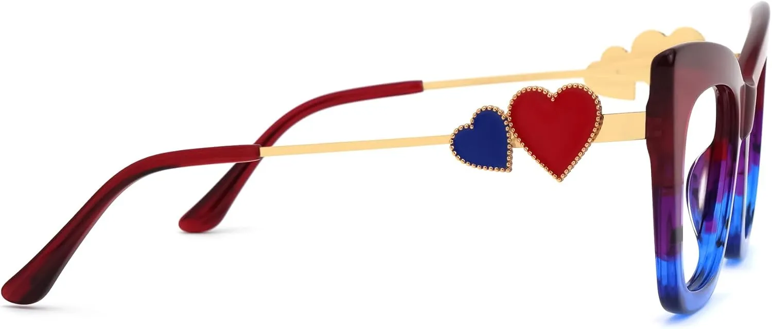 Zeelool Stylish Cat Eye Glasses Frame for Women with Non-prescription Clear Lens Cagle ZJGX143665