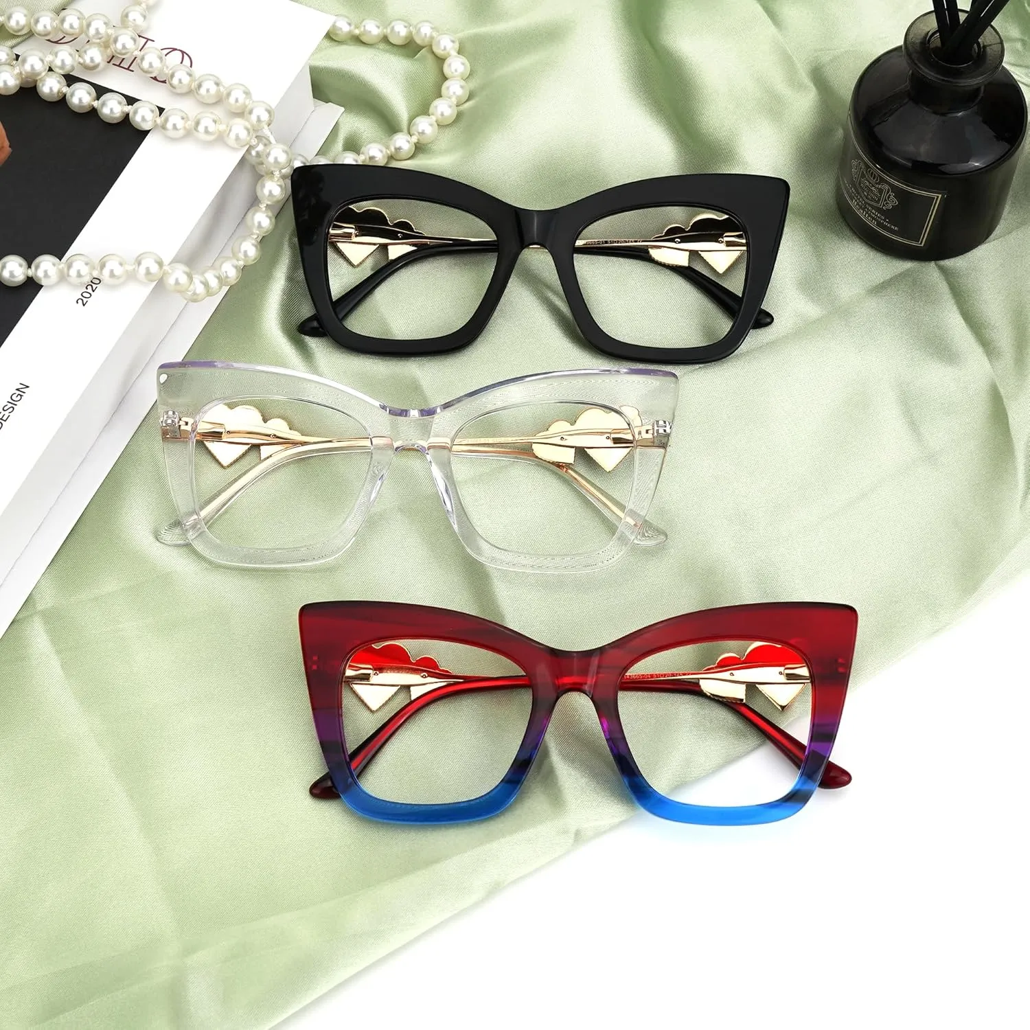 Zeelool Stylish Cat Eye Glasses Frame for Women with Non-prescription Clear Lens Cagle ZJGX143665