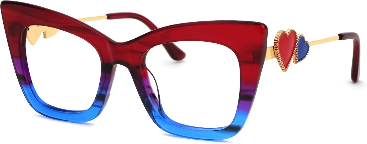 Zeelool Stylish Cat Eye Glasses Frame for Women with Non-prescription Clear Lens Cagle ZJGX143665